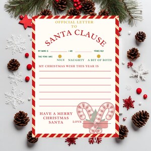 Kids&#39; Whimsical Letter to Santa Claus - Printable Christmas Letter Delight For kids