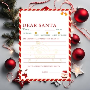 Kids&#39; Whimsical Letter to Santa Claus - Printable Christmas Letter Delight For kids