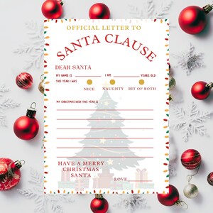 Kids&#39; Whimsical Letter to Santa Claus - Printable Christmas Letter Delight For kids