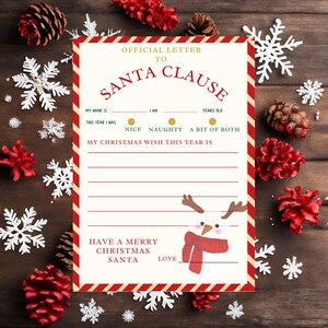Kids&#39; Whimsical Letter to Santa Claus - Printable Christmas Letter Delight For kids