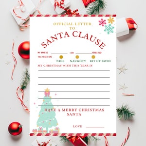 Kids&#39; Whimsical Letter to Santa Claus - Printable Christmas Letter Delight For kids