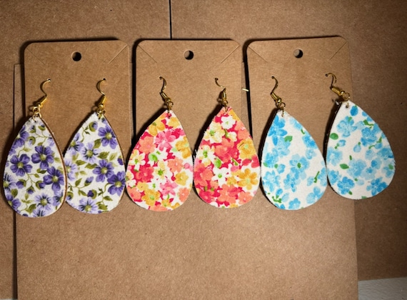 Handcrafted, Floral, Fabric Covered Wood Cute Inch