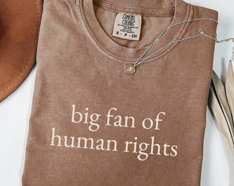 Comfort Colors Big Fan Of Human Rights Shirt, Equality, Social Justice Shirts, Activist T-Shirt