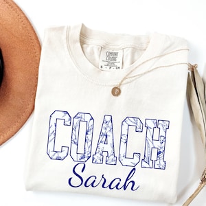 Comfort Colors® Personalized Coach Shirt, Custom Coach Gift, Women Coach Shirt, Coach Name Shirt, Coach Game Day Shirt, Team Gift, Coaches