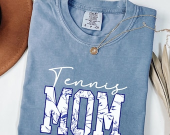 Floral Tennis Mom Comfort Colors Shirt, Gift For Tennis Mama