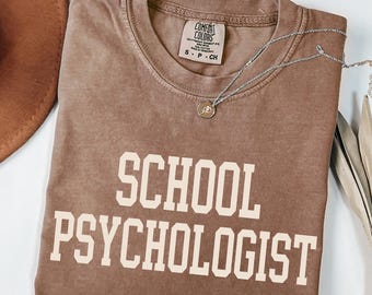 Comfort Colors School Psychologist T-Shirt, Garment-Dyed Cotton Tee