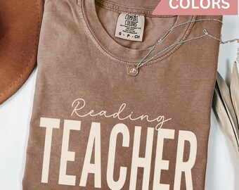 Comfort Colors Reading Teacher Shirt, Reading Specialist Tshirt