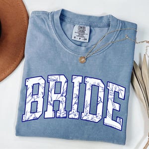 Comfort Colors Floral Bride T-Shirt, Bridal Party Gift