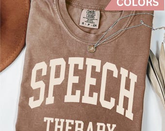 Comfort Colors Speech Therapy T-Shirt, Speech Language Pathologist Gift
