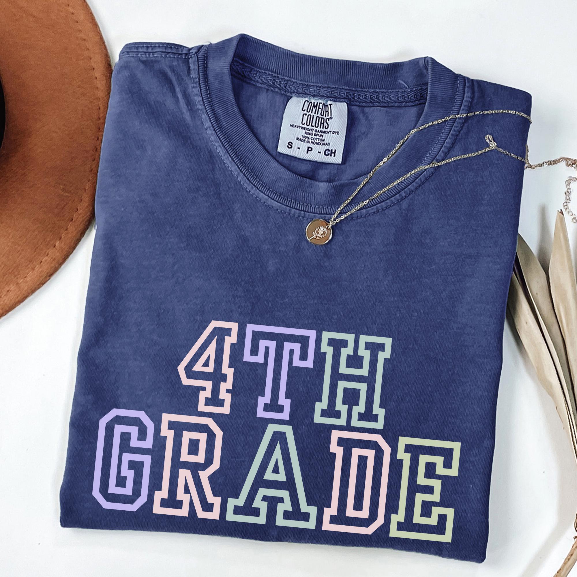 Comfort Colors® Fourth Grade Teacher Shirt, 4th Grade Teacher, 4th Grade T-Shirt, 4th Grade Teacher Team Group Shirts, Elementary School