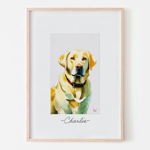Custom Digital Pet Portrait, Personalized Watercolor Pet Painting, Dog Portrait from Photo, Pet Painting, Watercolor Illustration Art