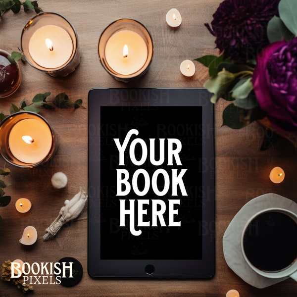 Adult Fantasy eBook Mockup | ebook cover | blank ipad mockup | blank digital book cover | Bookstagram Flatlay I Canva Tablet Book Mock up