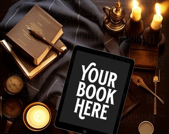 Dark Academia eBook Mockup | ebook cover | blank ipad mock | blank digital book cover | Bookstagram Template I Book Mockup Canva | Mystery