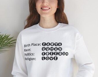 Unisex sweatshirt, statement sweater, crewneck pullover, heavy blend sweatshirt, winter clothing, gift for Her, gift for Him