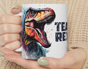 Tea Rex mug, T-Rex coffee mug, T-Rex portrait, funny mug, gift for Her, gift for Himgift for Friend
