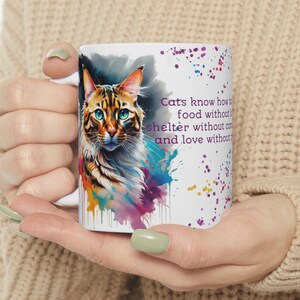 Cats Wisdom coffee mug 11oz, gift for Cat Lovers, Cat Lover mug
