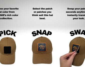 Gorra de béisbol de algodón con parche intercambiable – Regalo de Navidad para él o ella