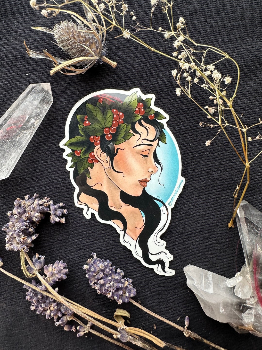 Lady Sticker Sign Lady Portrait Sticker - Etsy