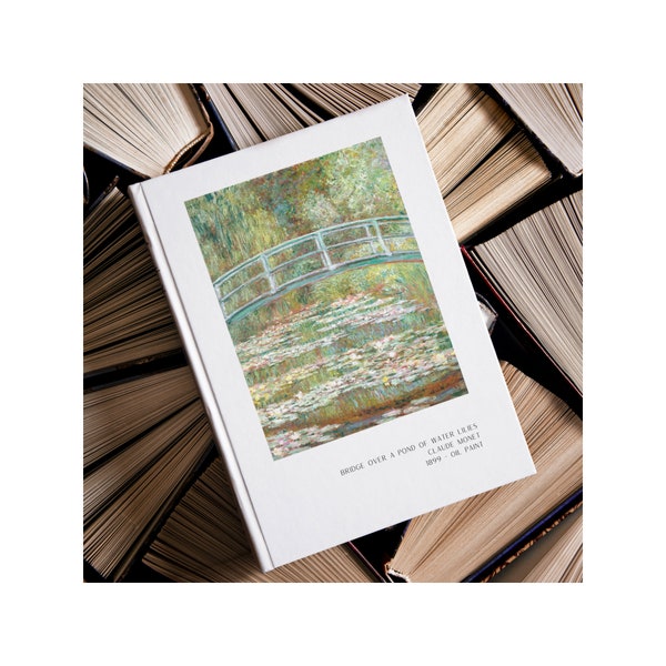 Journal Notebook - Bridge over a Pond of Water Lilies