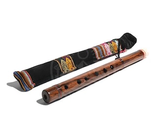 Song of the Andes Peruvian Quena Flute Wood with Case 15"L x 2"W