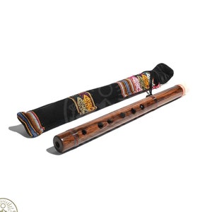 Song of the Andes Peruvian Quena Flute Wood with Case 15L x 2W Option 1