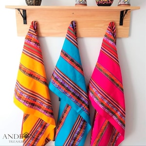 peruvian fabric by the yard, andean tablecloth, peruvian andean tablecloth, aguayo textile fabric for wedding, peruvian woven fabric