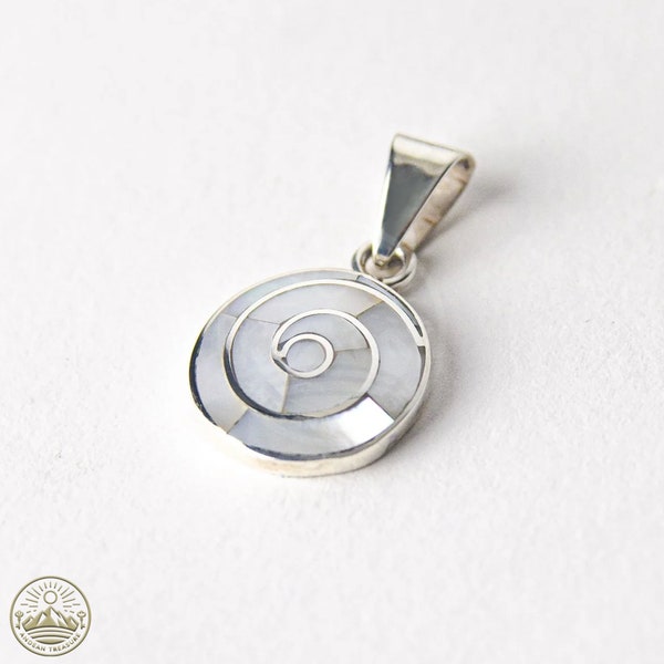 Pachamama Pendant in 950 Silver with embedded natural stones - Perunana Jewelry - Handmade Jewelry