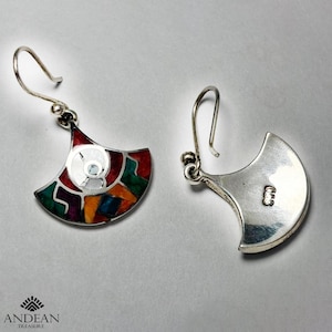950 silver earrings, Tumi Knife, Healing God, Peruvian Jewelry, Gifts for Women, Etsy Gifts, Unique Gifts, Tumi Peru