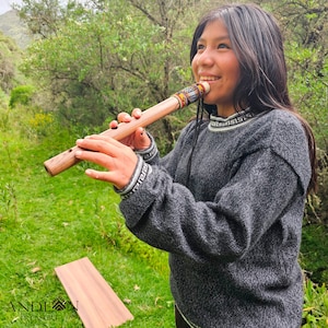 Song of the Andes Peruvian Quena Flute Wood with Case 15L x 2W image 5