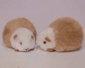 Cuy plush, handmade alpaca skin guinea pig plush - Authentic Peruvian Cuy stuffed animal