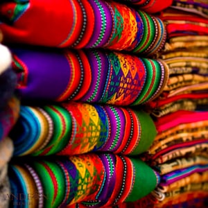Cobertor peruano andino / Tecido Boho / Toalha de mesa andina peruana / Cobertor Inca / Têxtil Aguayo / Boho / Casamento, decoração de sala de estar.