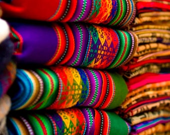 Manta andina peruana / Tela Boho / Mantel Andino Peruano / Manta Inca / Textil Aguayo / Boho / Boda, decoración de salón.