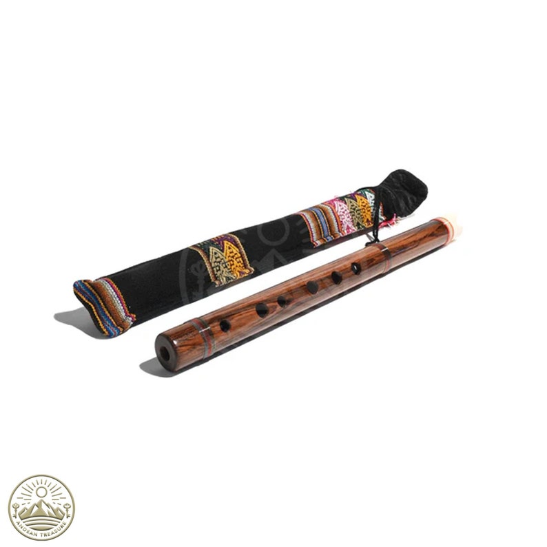 Song of the Andes Peruvian Quena Flute Wood with Case 15L x 2W Option 1