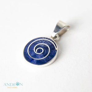 Personalized brooch, lapis lazuli brooch, Peruvian Pachamama brooch.