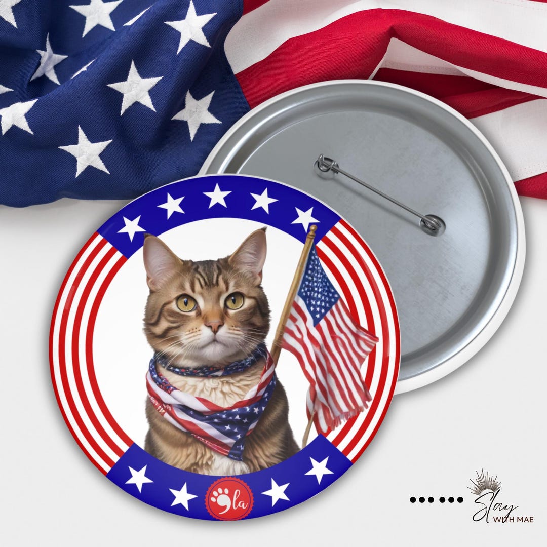 Kamala Harris Button, Comma La Button, Kamala Pin Button, Childless Cat ...