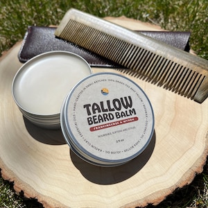 Tallow Beard Balm For Men, Natural Ingredients, No chemicals [2 oz]