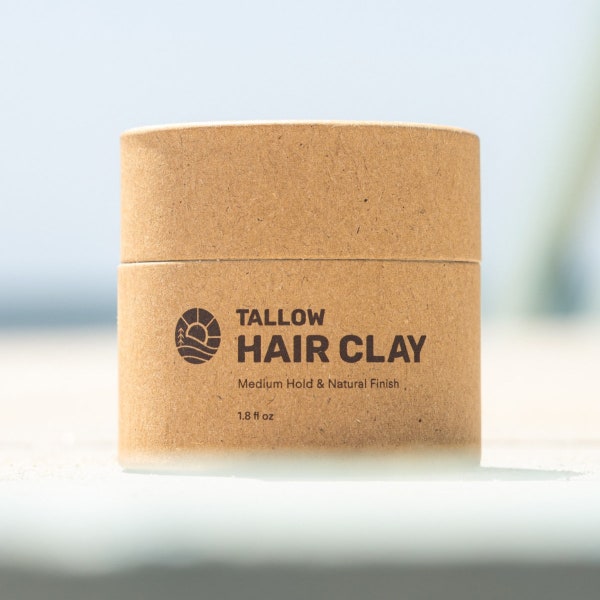 Tallow Hair Clay, Medium Hold, Natural Finish, Natural Ingredients, Easy to Restyle, No chemicals