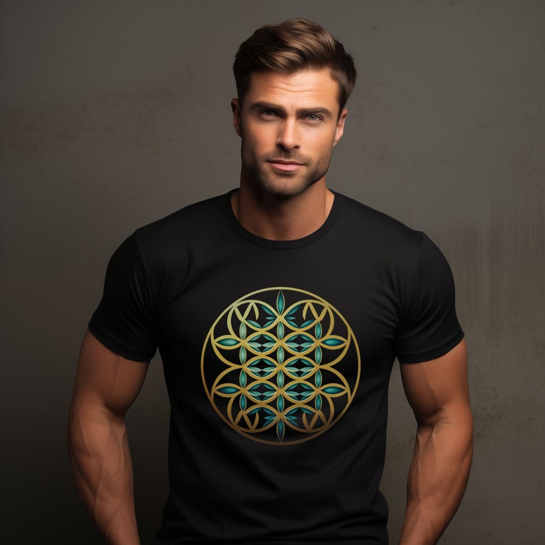 Flower of Life Tee, 5D Wholeness, Spiritual Clothing, Consciousness