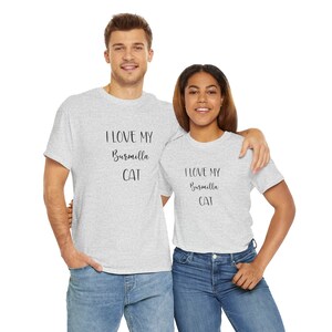Burmilla Cat T-Shirt Unisex Heavy Cotton Tee