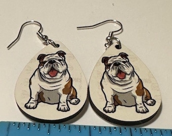 Bulldog teardrop earrings