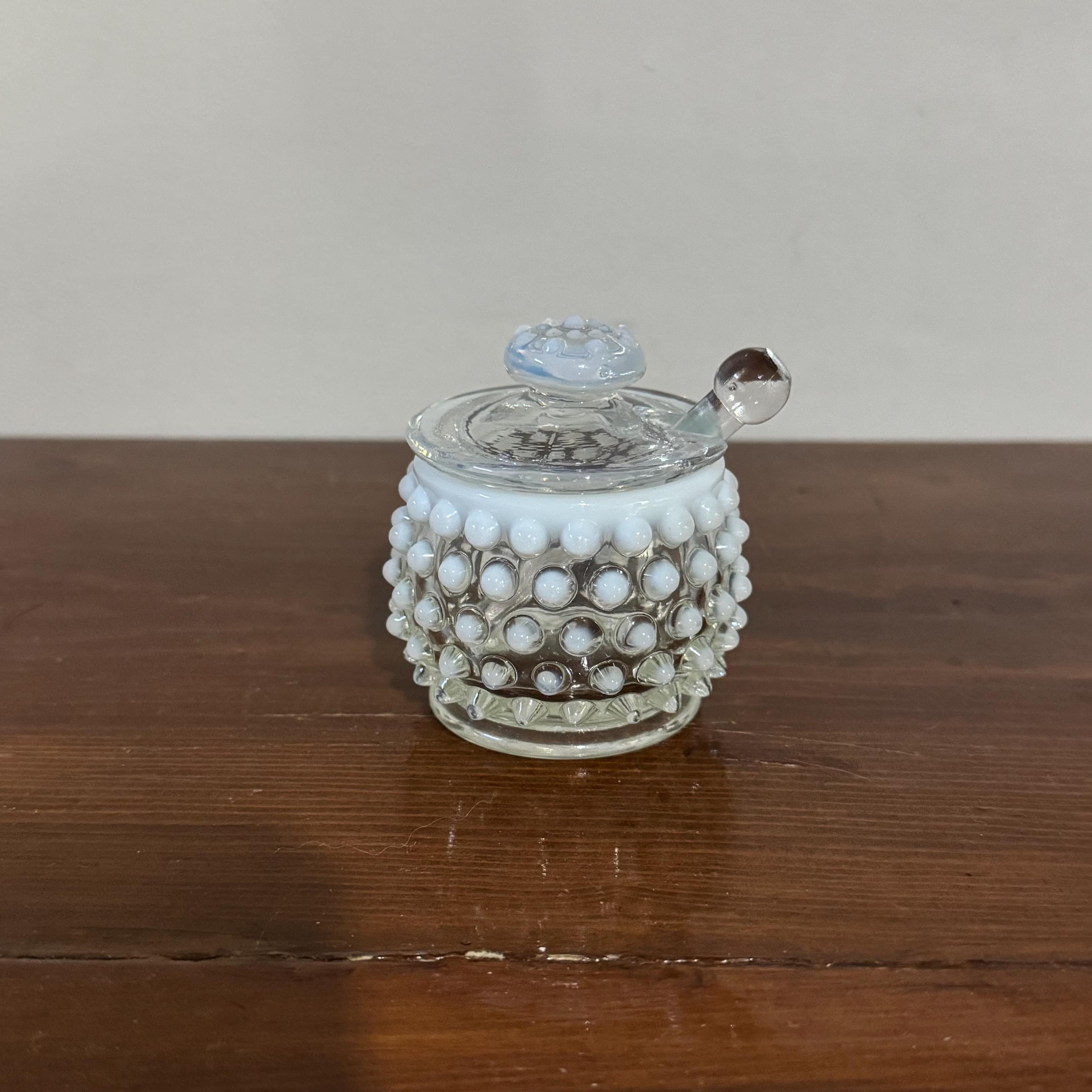 フェントン　Fenton ドットパターン　キャンディジャー Fenton mustard jar - Etsy 日本