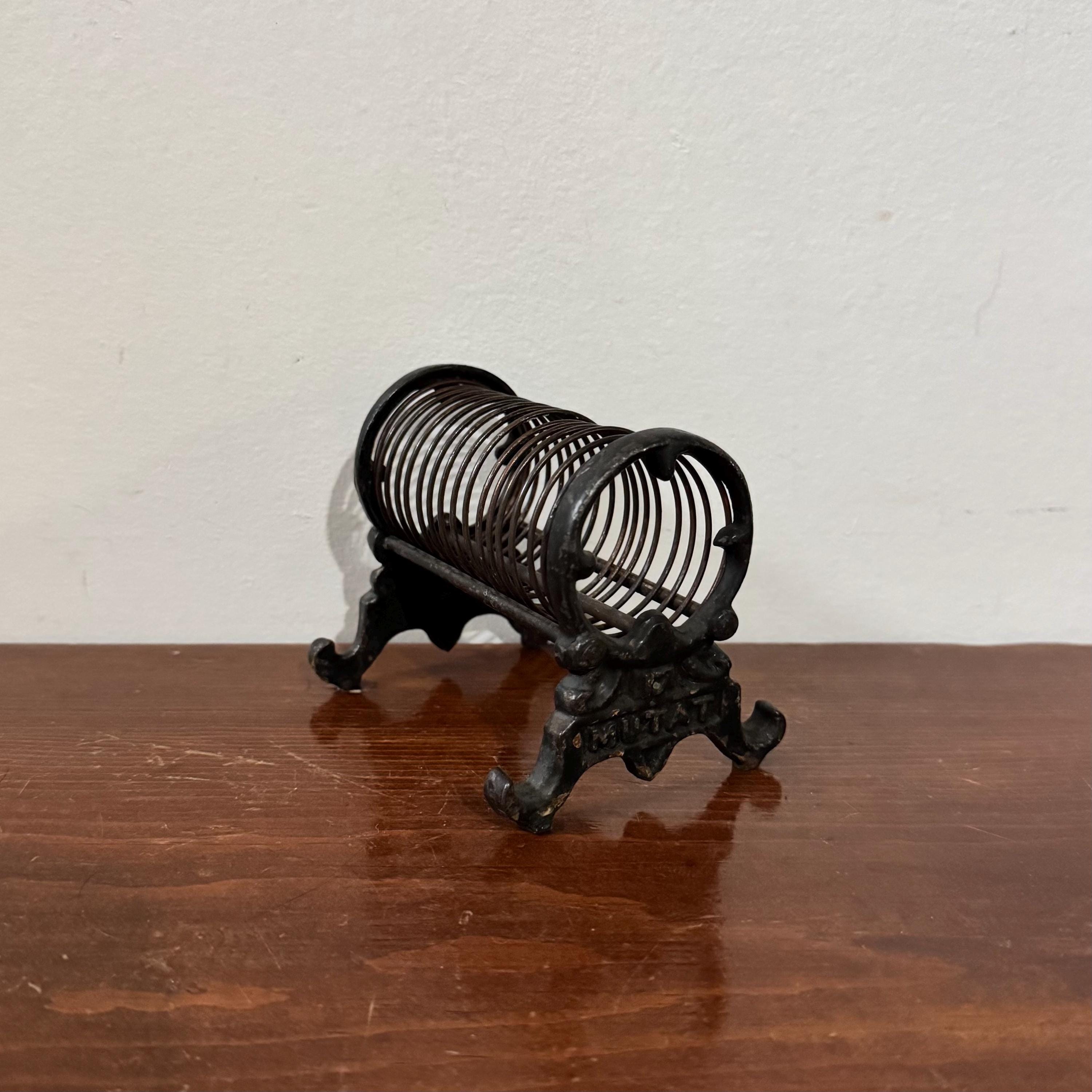 Antique Victorian Cast Mutat Spring Letter Holder - Metal Coil