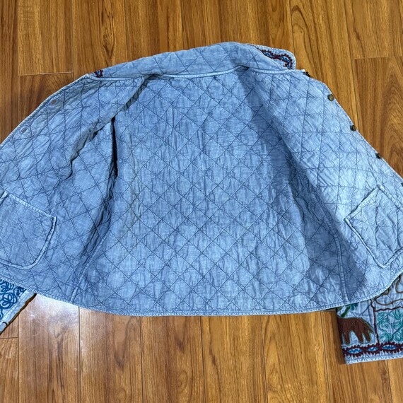 Quilted Patchwork Embroidered Jacket with Folk Ar… - image 8