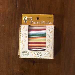 MCM Retro Perkins Party Picks, Hors D’oeuvres Plastic Picks, Cocktail Pick, Appetizer Charcuterie