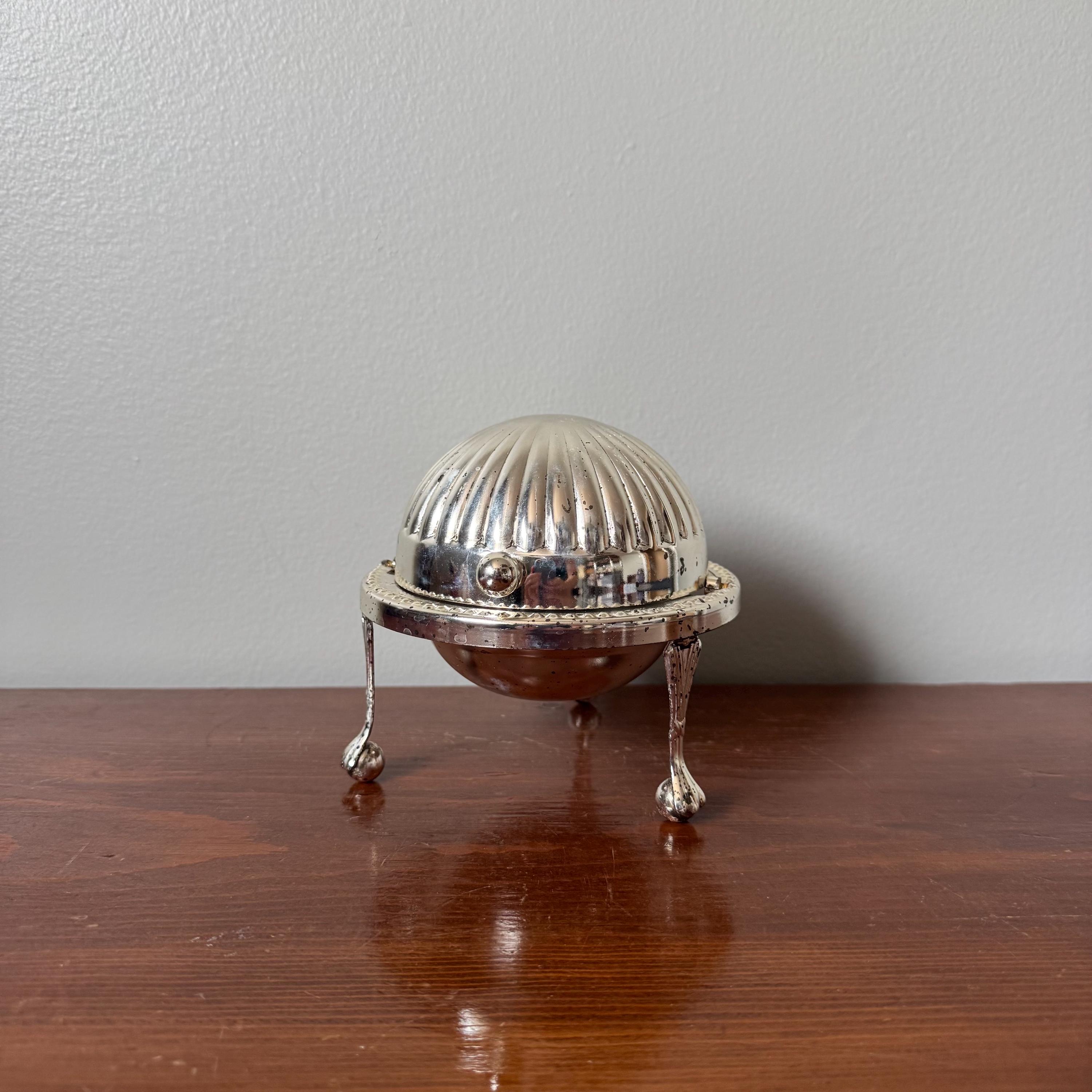 Roll Top Caviar Dish Silver - Etsy