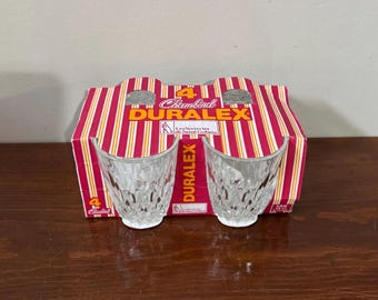 Vintage Duralex Chambord Glasses – Set of 4 French Bistro Tumblers 15cl (Original Box)