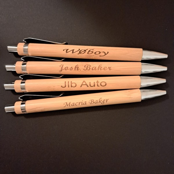 Customized Bamboo Pens (5.5in. Long X 3/8in. tall)