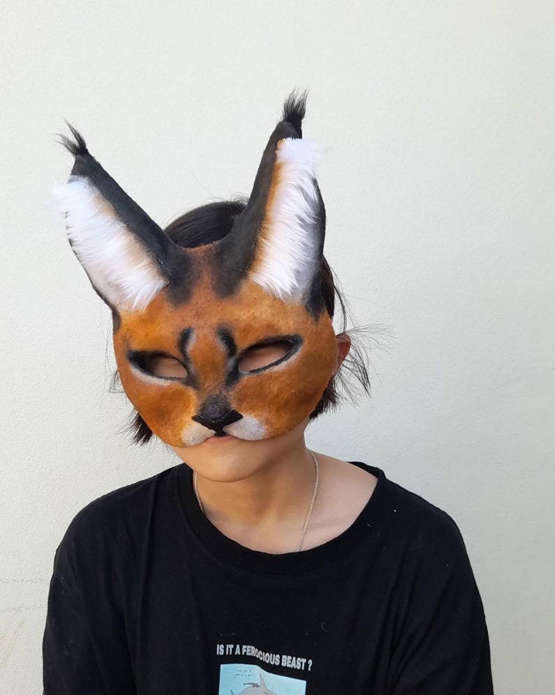 Therian Mask Caracal, Therian Mask Fox, Animal Costume Mask, Caracal