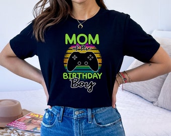 Mama des Geburtstagskind Gamer Controller Party T-Shirt