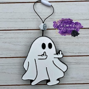 Middelvinger Ghost Car Freshie | Spooky grote auto Freshie | Ghost Freshie | Autofresh voor volwassenen | Herfstfris | Auto-accessoires